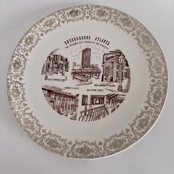 Underground Atlanta Historic City Beneath The Streets Collectors Plate USA VTG - Picture 12 of 13